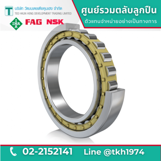 ตลับลูกปืนเม็ดทรงกระบอกแถวเดียว Cylindrical Roller Bearing